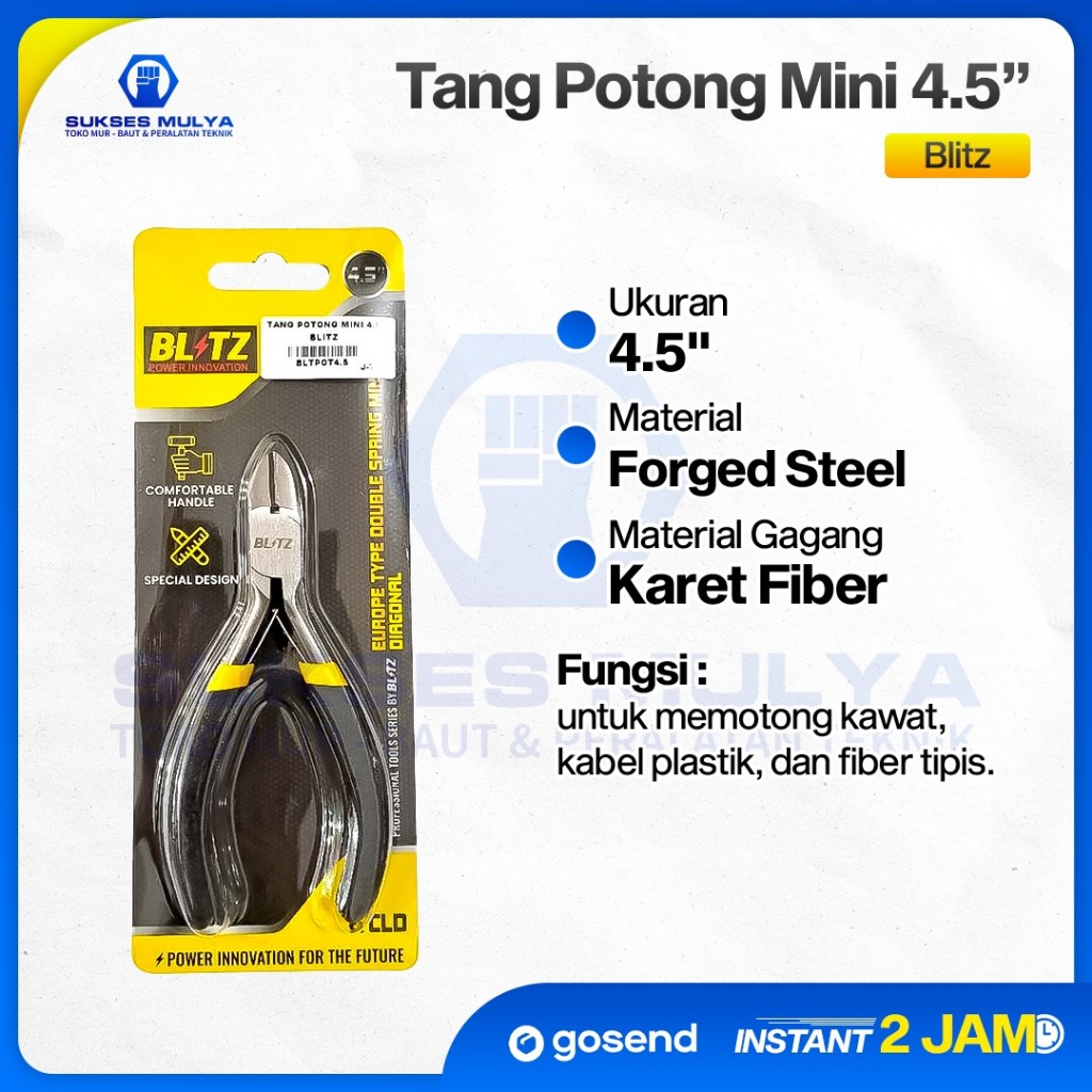 TANG MINI BLITZ 4.5" KOMBINASI POTONG LANCIP