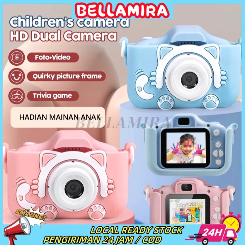Dual Kids Camera Kamera Mini Digital Mini Kids Kamera Murah Mainan Digital With 32GB Memory Mainan K