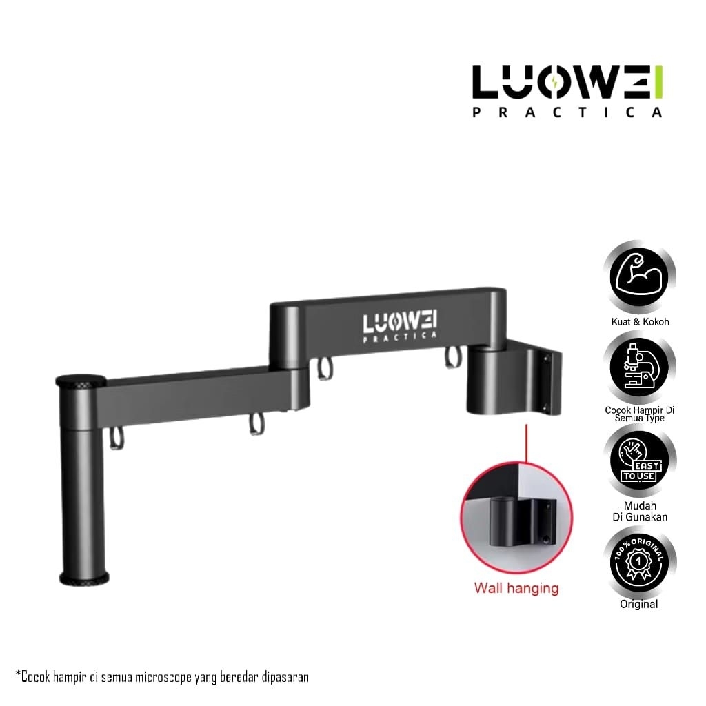 STAND MICROSCOPE LUOWEI MICROSCOPE WALL HANGING MOUNTED SECOND/DUDUKAN MICROSCOPE GANTUNG DINDING