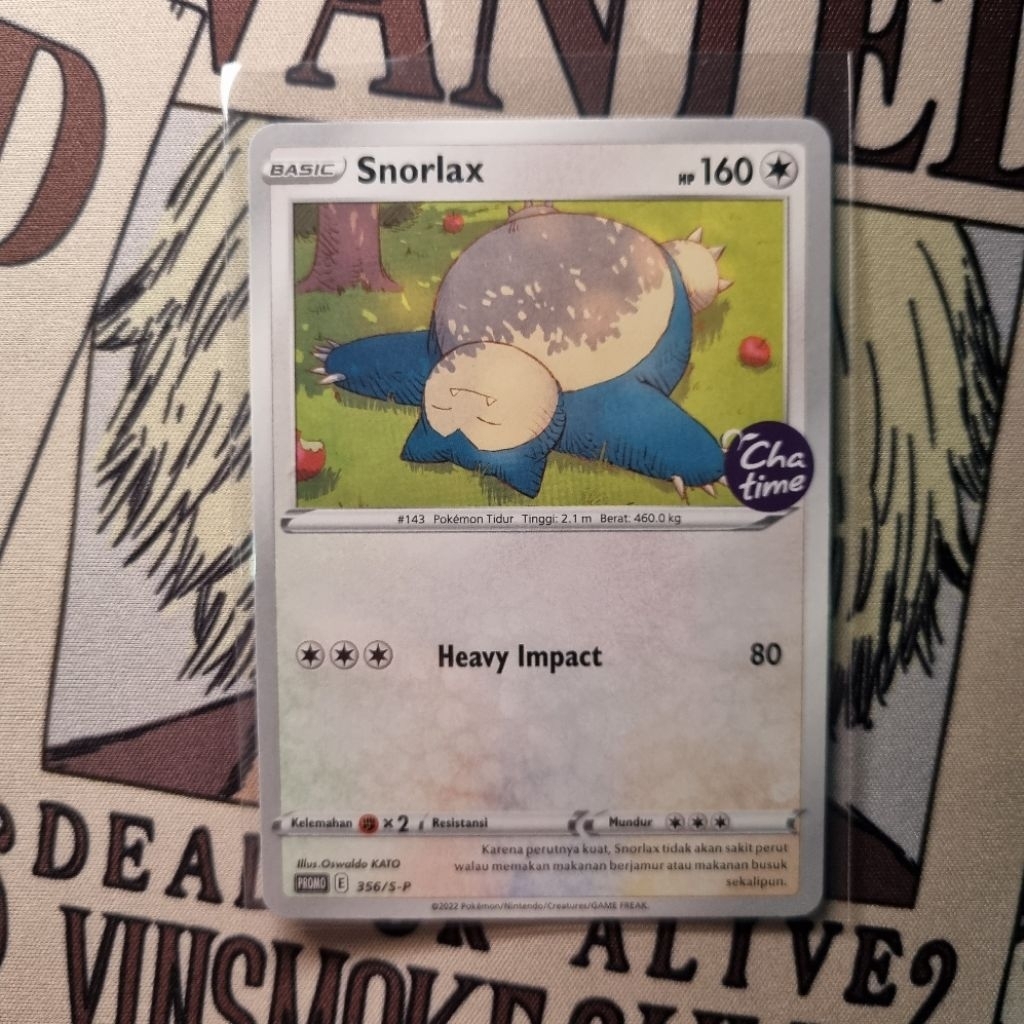 Snorlax Chatime Promo Pokemon TCG Indo