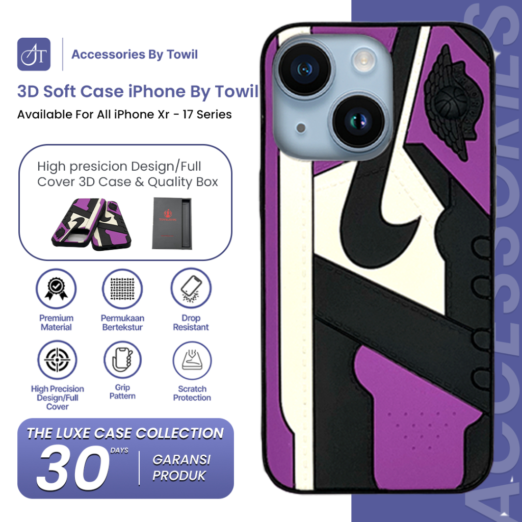 Casing Iohone Fashion Motif Niik3 J0r- dan & Addas Soft Case iP iPhone 15 Plus Pro Max 7 8 + Plus X 