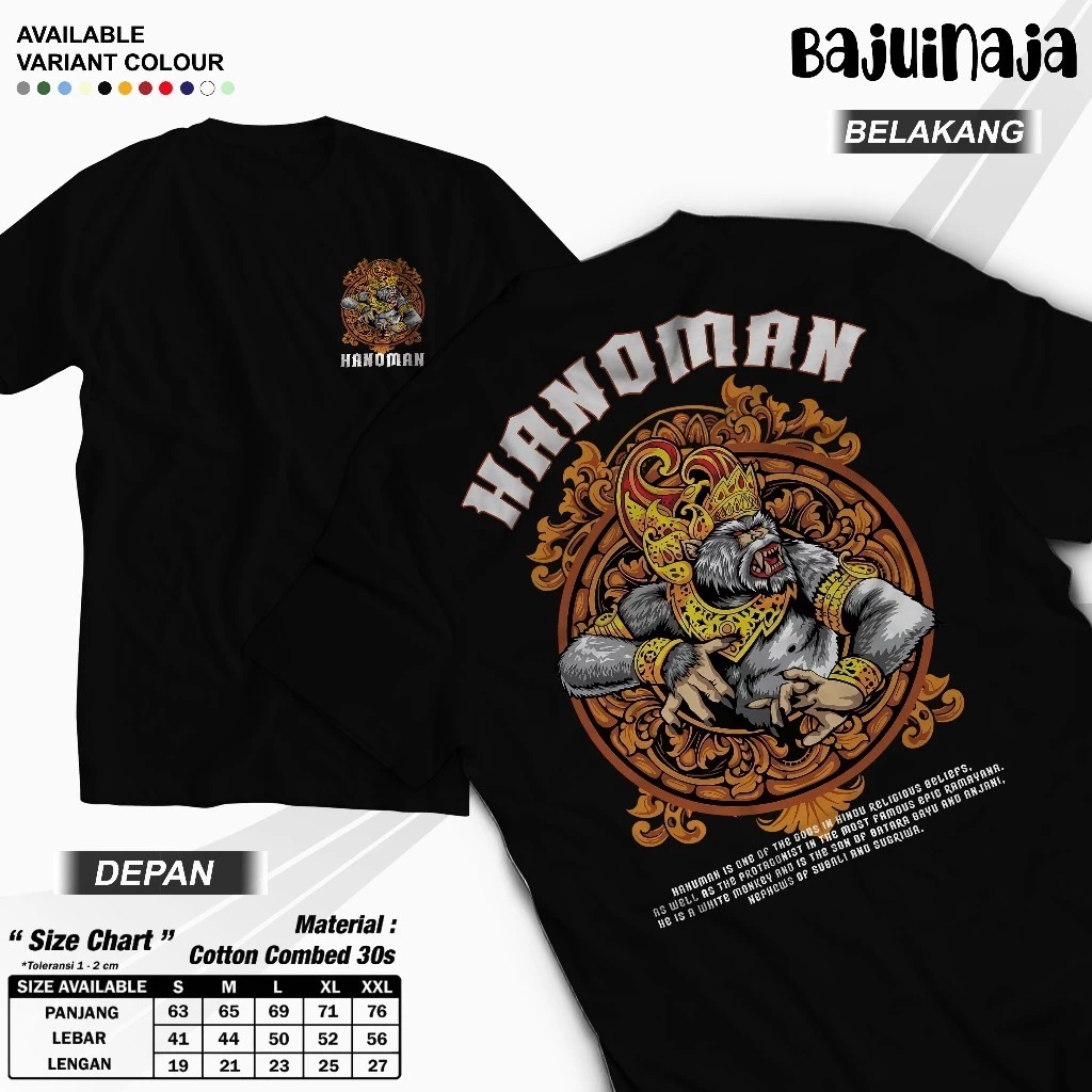 T-Shirt Hanoman Ramayana | Kaos Indonesia Culture Pria dan Wanita