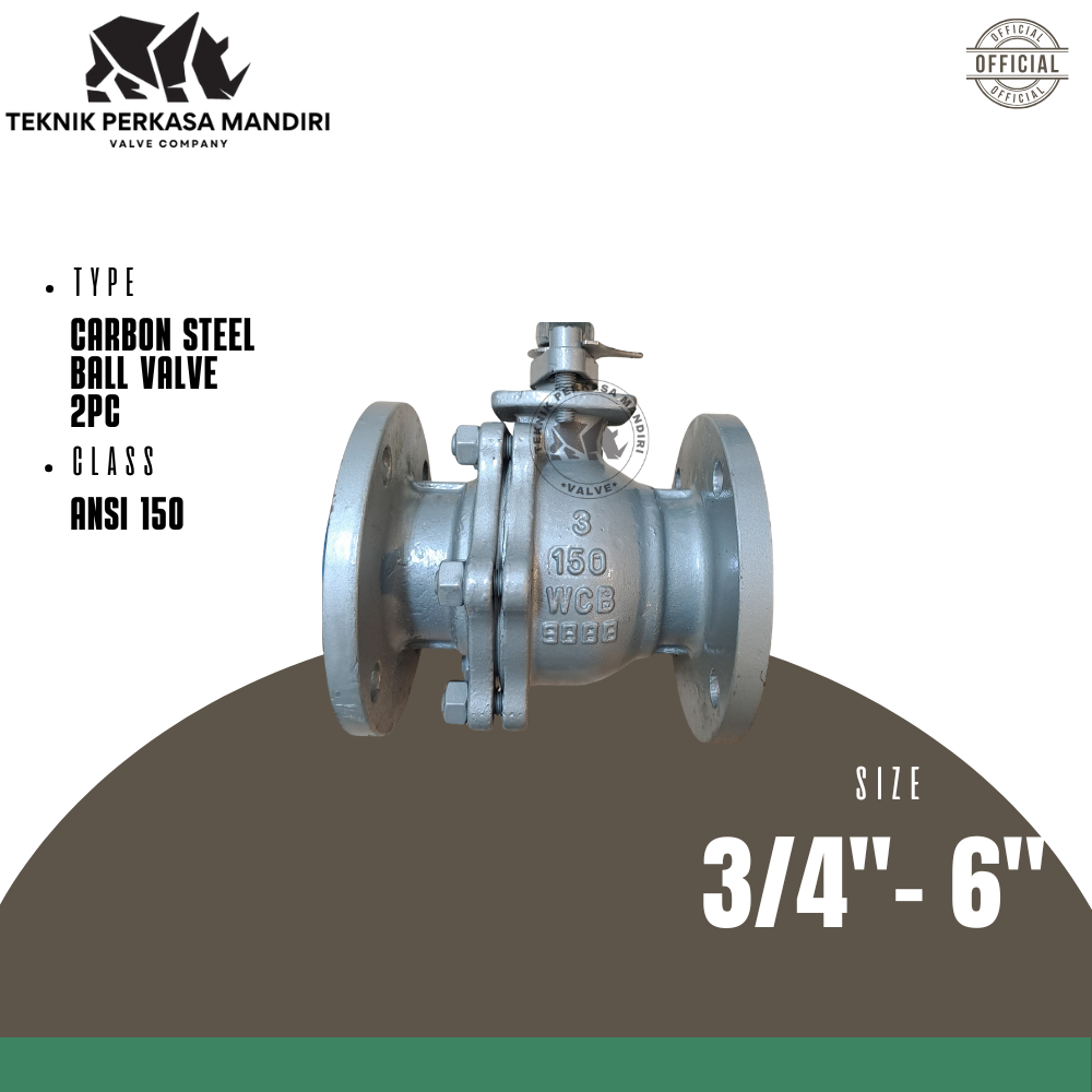 BALL VALVE  1" INCH TYPE FLANGE WCB ANSI 150 DN 25 ORIGINAL