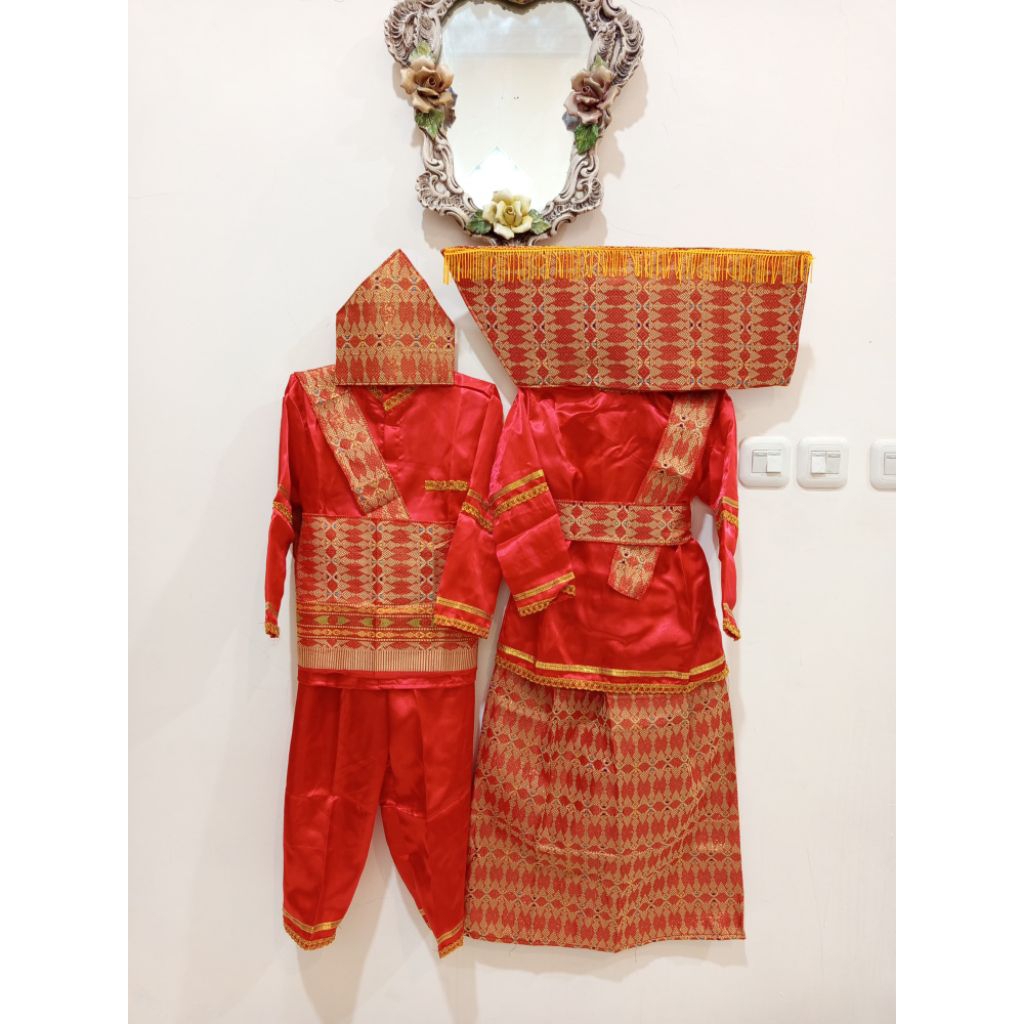 Baju Batak Anak / Baju Adat Batak Anak Paud TK SD SMP / Pakaian Adat Batak Anak Cewek Cowok Laki Per
