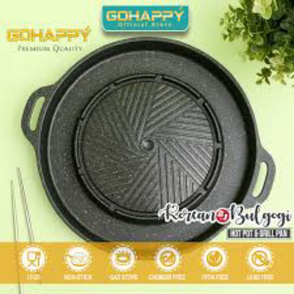 Go happy grill pan 2 in 1 edisi sisa stok