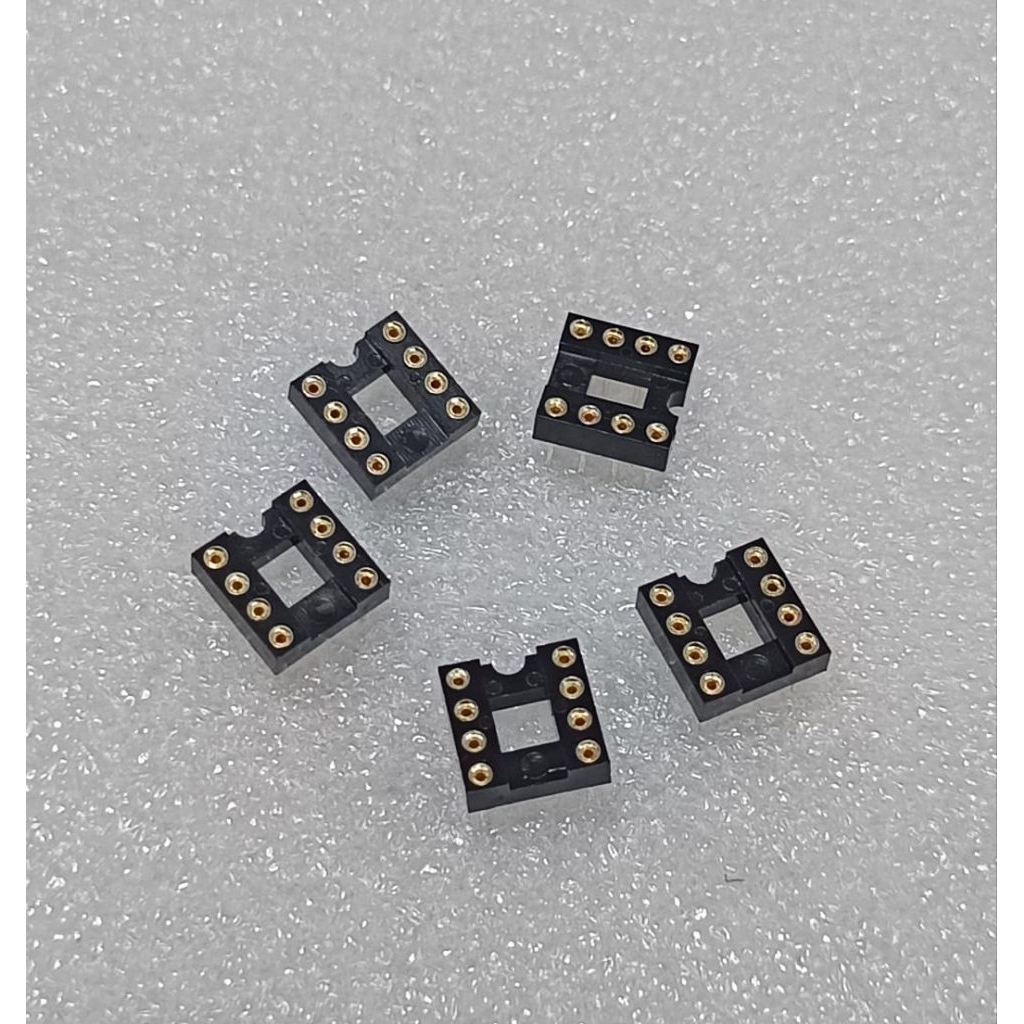 soket ic 4x2pin kaki bulat