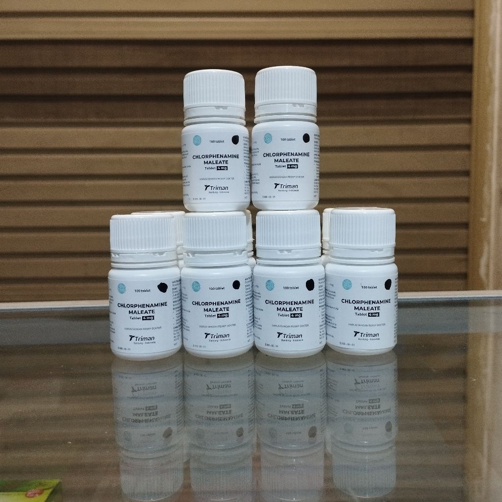 Chlorphenamine maleate 4mg CTM Triman Pot 100 Tablet