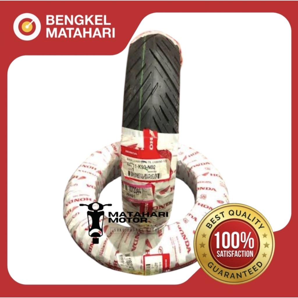 BAN TUBELESS FEDERAL (K93) 100/90-12 ORIGINAL AHM