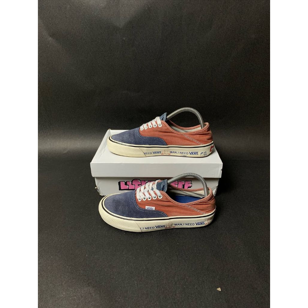 VANS AUTHENTIC SF 'I NEED VANS - NAVY ORANGE'