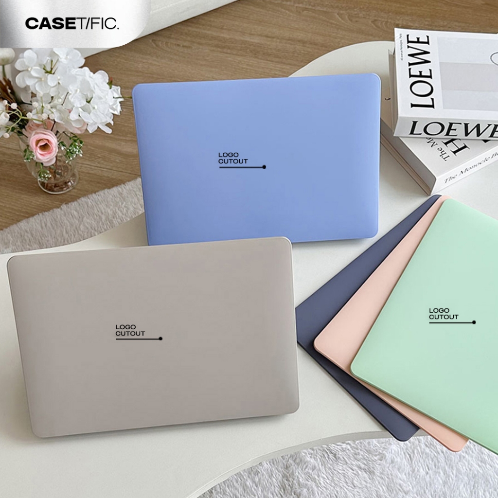 MacBook Pastel Case with Logo Cut Out Hard Case Compatible for MacBook Pro 13” / MacBook Air 13” / M