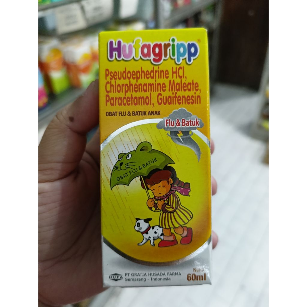 Hufagrip Flu & Batuk 60ml .. obat flu & batuk anak