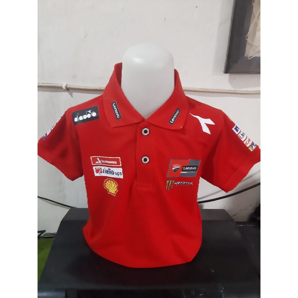 kaos polo anak ducati lenovo