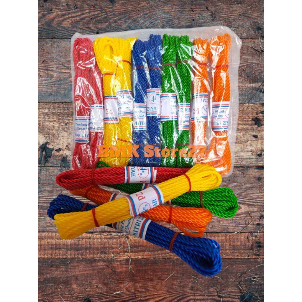 Tali Tambang 4mm - Tali Tambang Plastik - 1 Pack Isi 10 Pcs