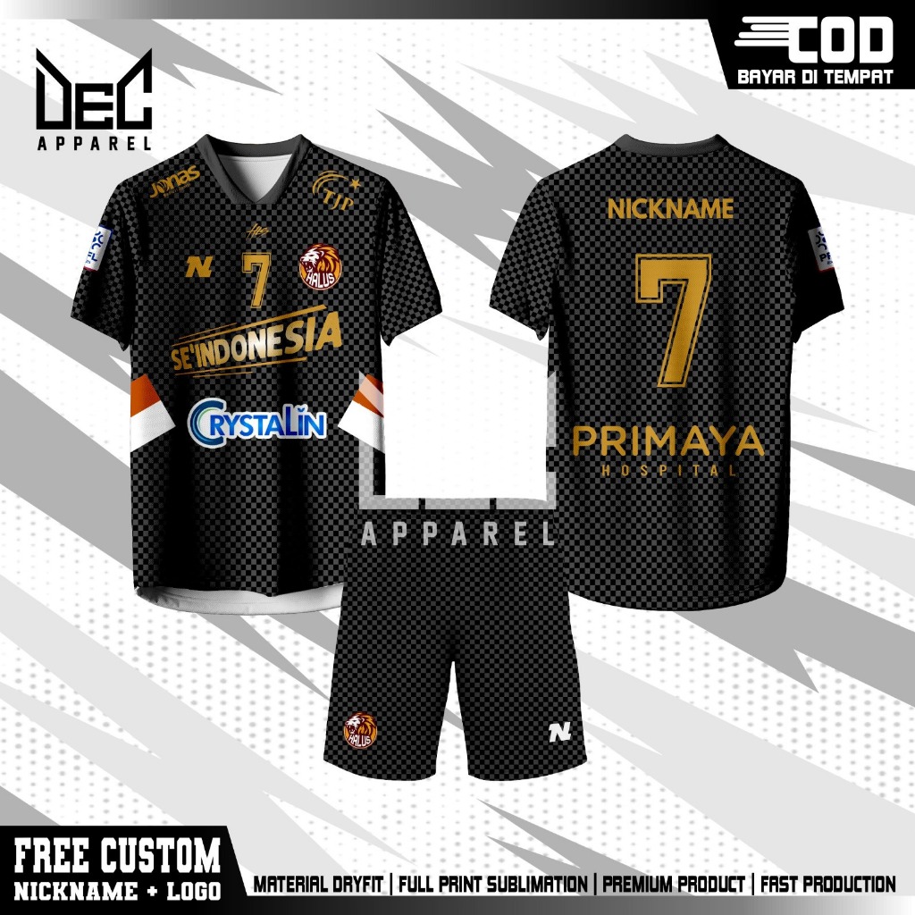 Jersey Custom Futsal Home Halus Fc Terbaru PFL 2026 Full Printing Gratis Pasang Nama Dan No Punggung