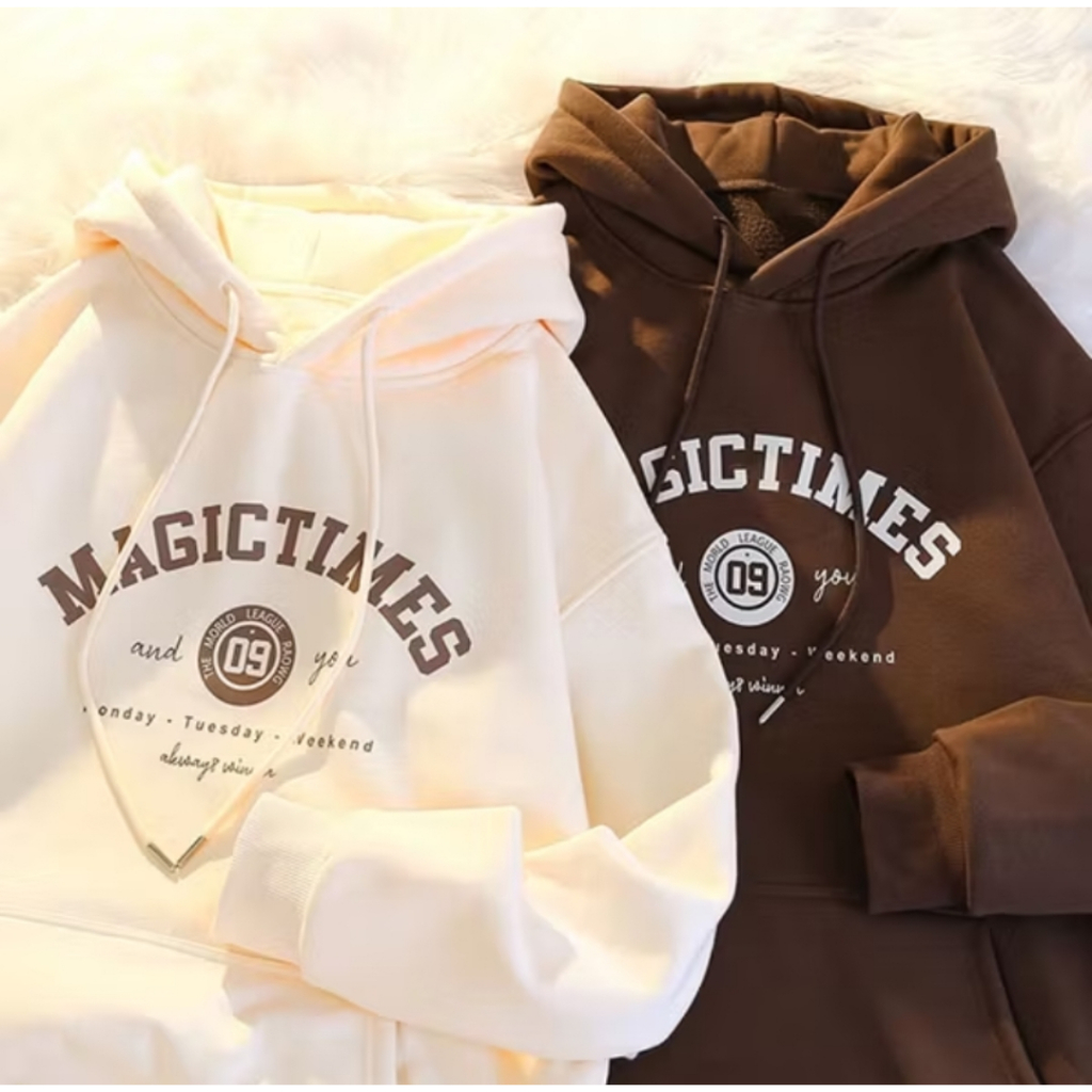 Hoodie Oversize Jumbo Fleece Hoodie Unisex Korean Style ( MAGIGTIMES ) | Jaket Pria | Jaket Wanita