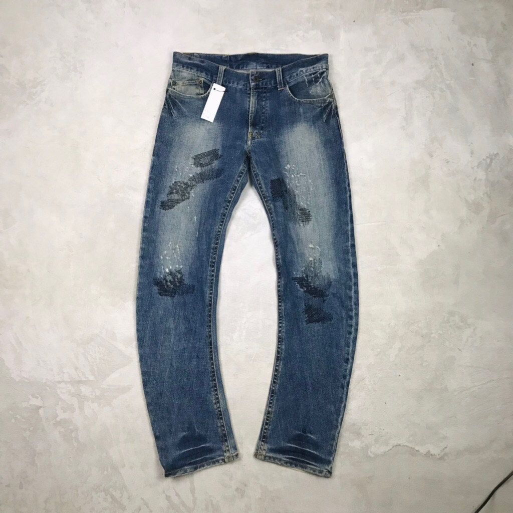 DENIM PANTS/CELANA JEANS HOMME RIPED UNISEX