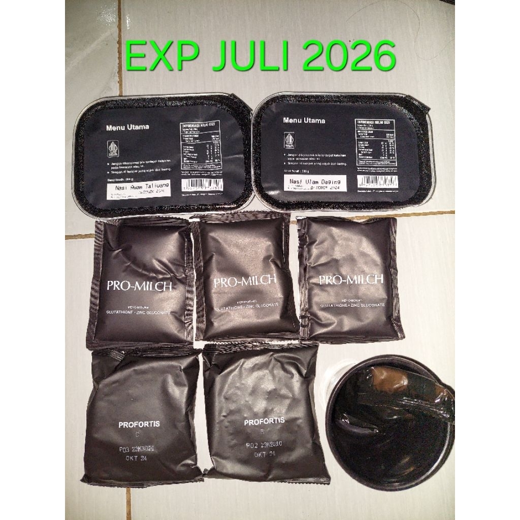 SATU DUS NARAGA PLUS Ransum tni nasi kaleng makanan tni EXP JULI 2026 FREE BUBBLE