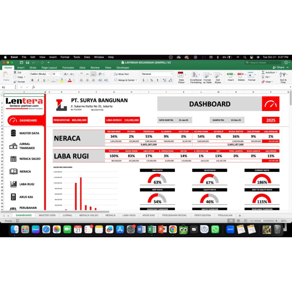 Excel Akuntansi Laporan Keuangan