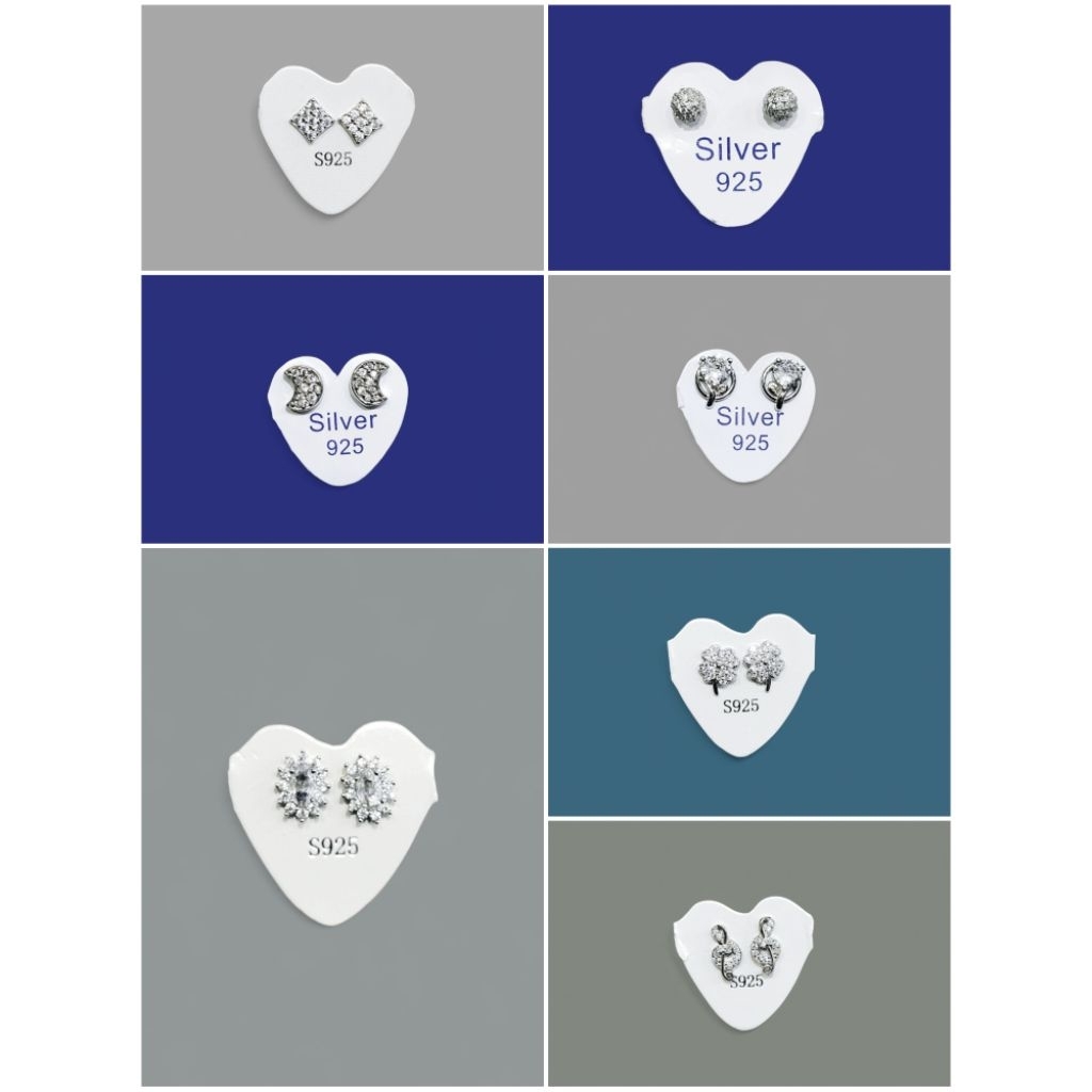 Anting Titanium Tusuk Perak 925 Asli Krom emas putih Cantik - Anting Pasak Giwang