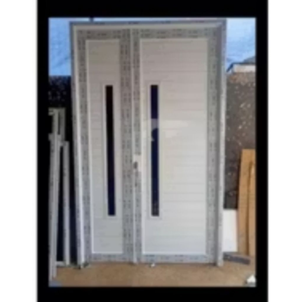 Uddjaya_ Set Kusen+Daun Pintu Model Kupu2. Bahan Spandrel Dabel Ukuran T210Xl160 Bisa Costum Ukuran