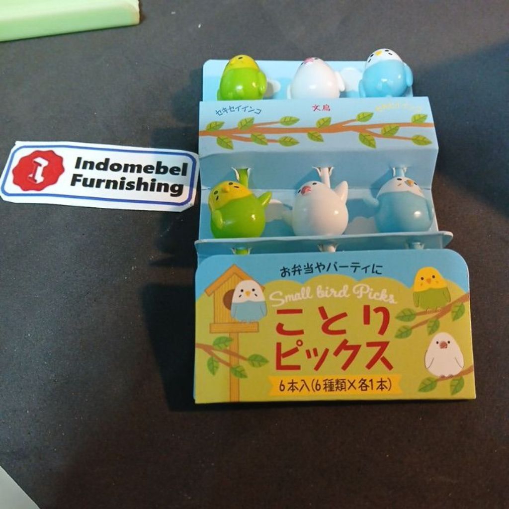 Tusukan bento singing bird bento pick tusuk bento gemoy 6pc