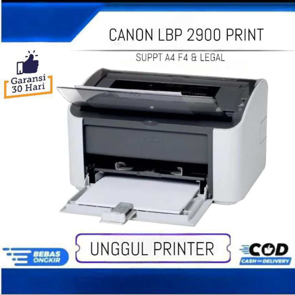 printer canon lbp 2900 print hitam putih mulus bergaransi