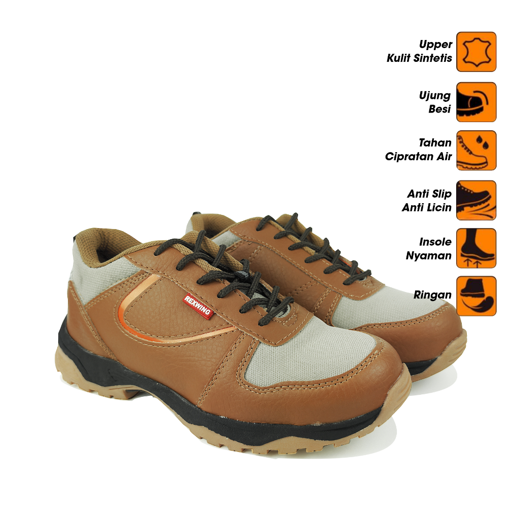 Rexwing - Sepatu safety Pria Shoes Kerja Hiking Outdoor Original Brand
