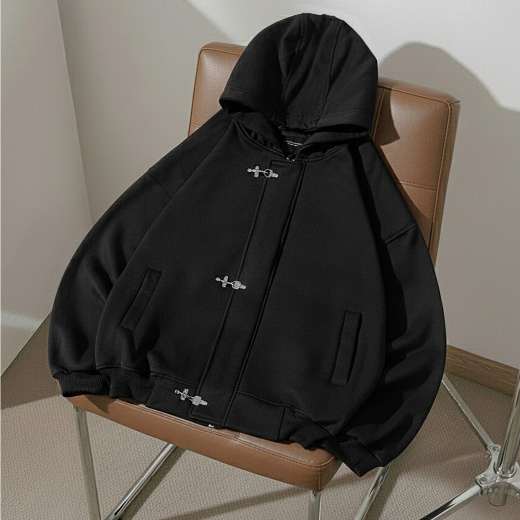 FIREMAN CLASP ZIPPER HOODIE BOXY / JACKET HOODIE CLASP PRIA