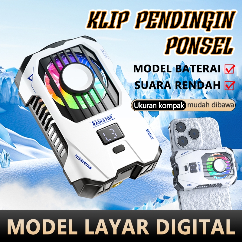 2500mah kipas pendinqin hp tanpa kabel X136 Upgrade RGB fan cooler gaming for tablet and android