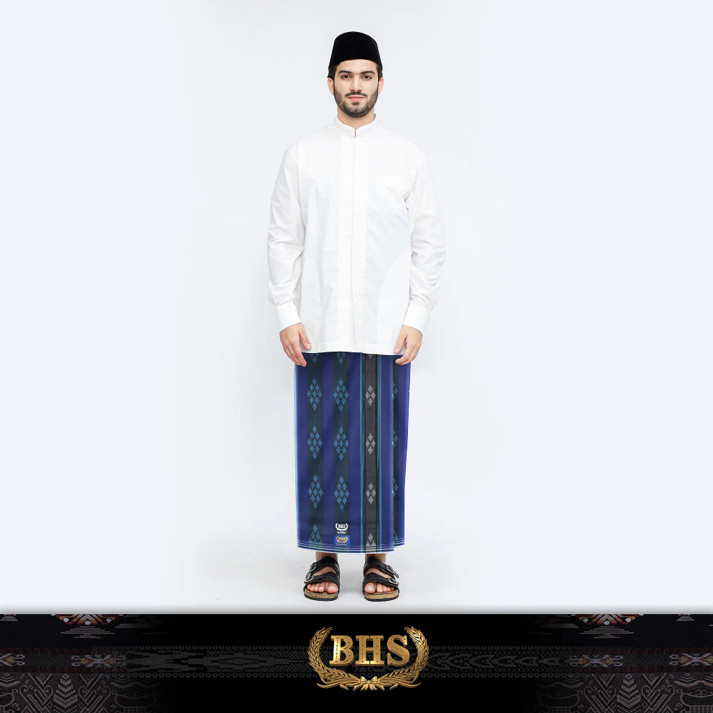 Sarung BHS Classic Gold Motif C44 DKA Hitam Biru