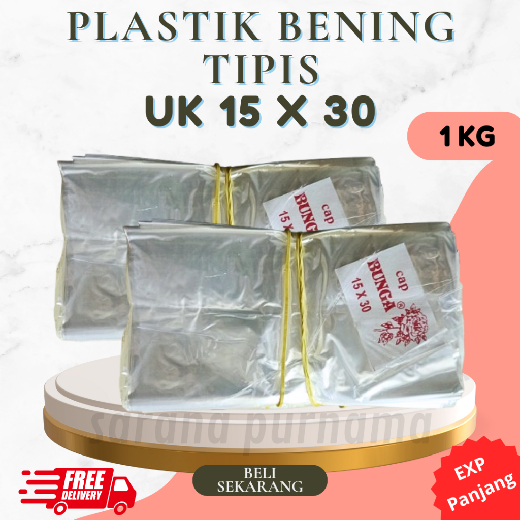 Plastik AA 15x30 1 Kg /plastik bening/ plastik sayur