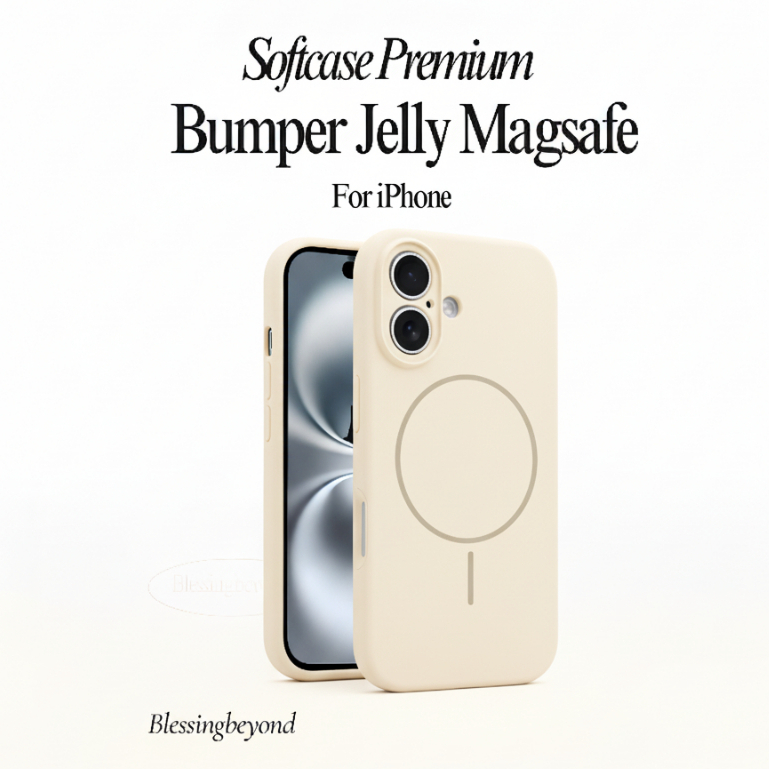 Softcase Bumper Magsafe Magnetic Silicon Bludru For iPhone 11 12 13 14 15 16 PRO/PROMAX - Protect Ca