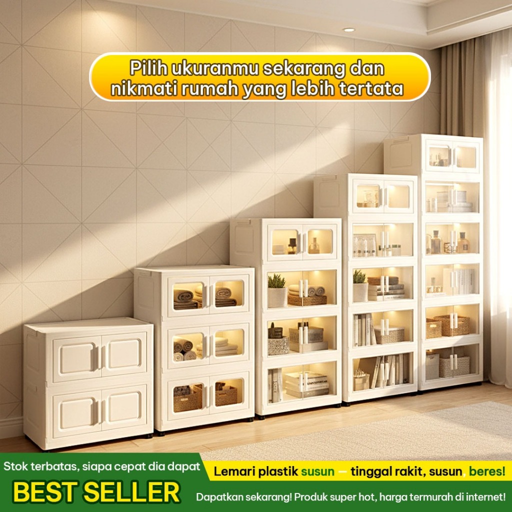 Lemari Plastik Tingkat – Lemari Baju Ukuran Besar – Storage Besar Serbaguna