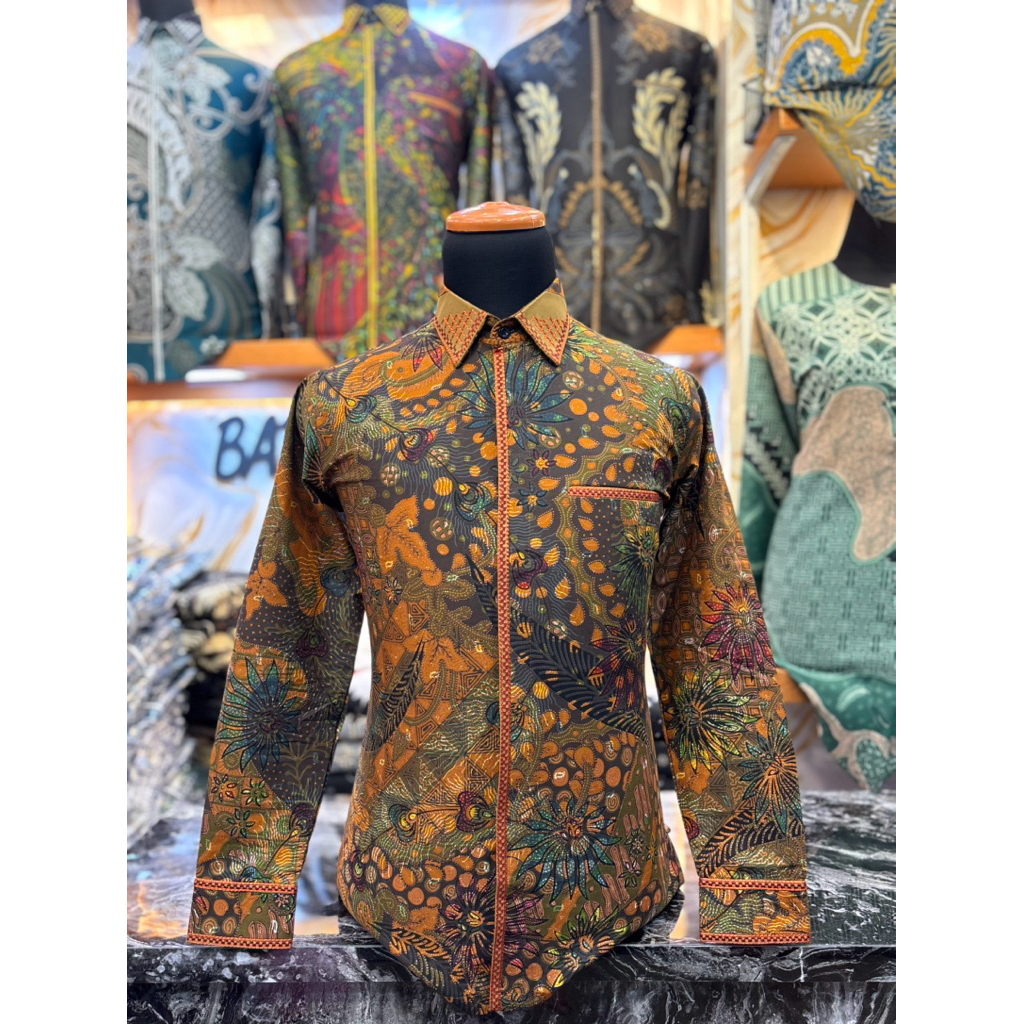 Batik Cantieq Exclusive  _ SOLAMARA |Batik Pria premium bordir smock mewah katun tulis laseman solo,