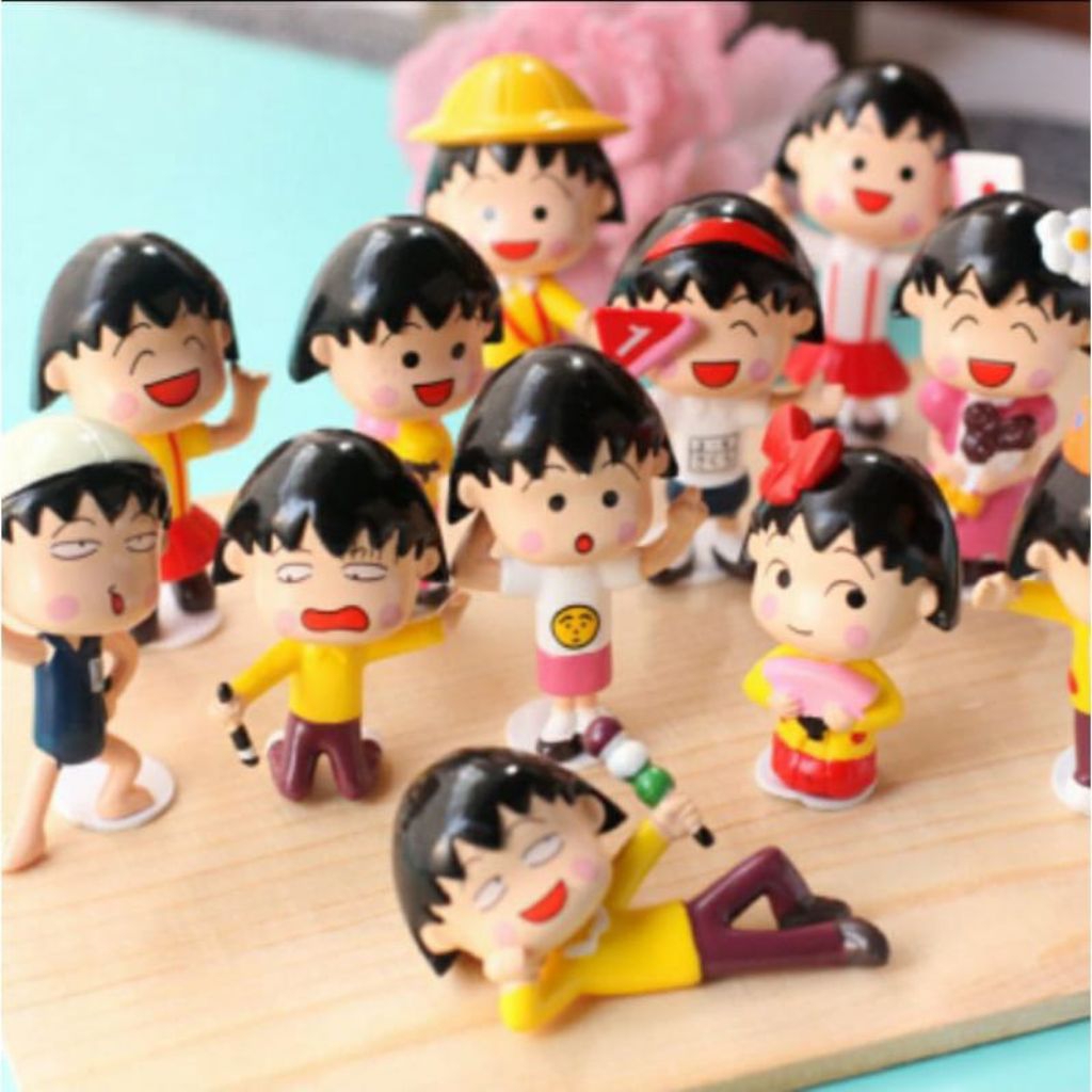 Figure Karakter Chibi Maruko Chan / Figur Pajangan Chibi Maruko Chan