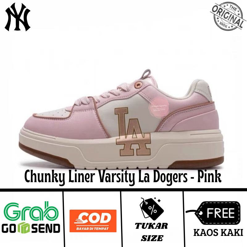 MLB Chunky Liner Varsity LA Dodgers Pink