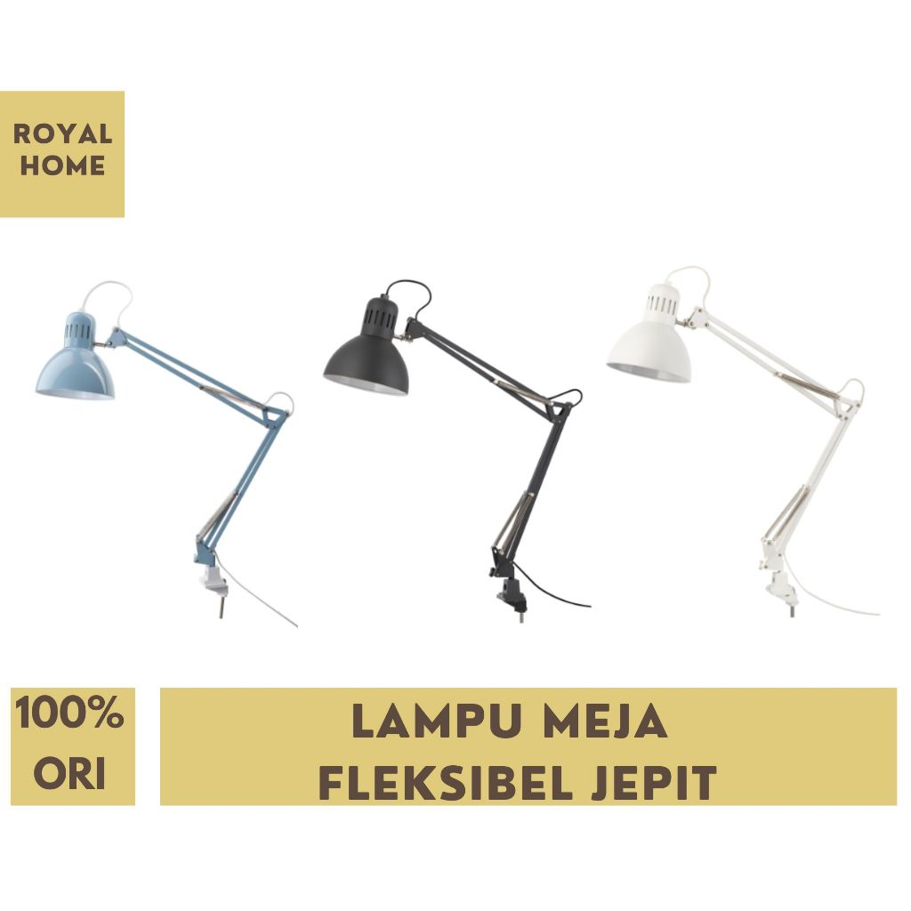 Lampu Meja Fleksibel Jepit Lampu Baca Belajar Gambar Arsitek Serbaguna