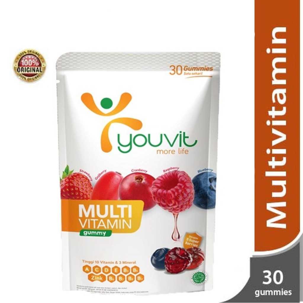 Youvit Multivitamin Dewasa 30 Hari | Multivitamin Gummy Dewasa untuk Imunitas
