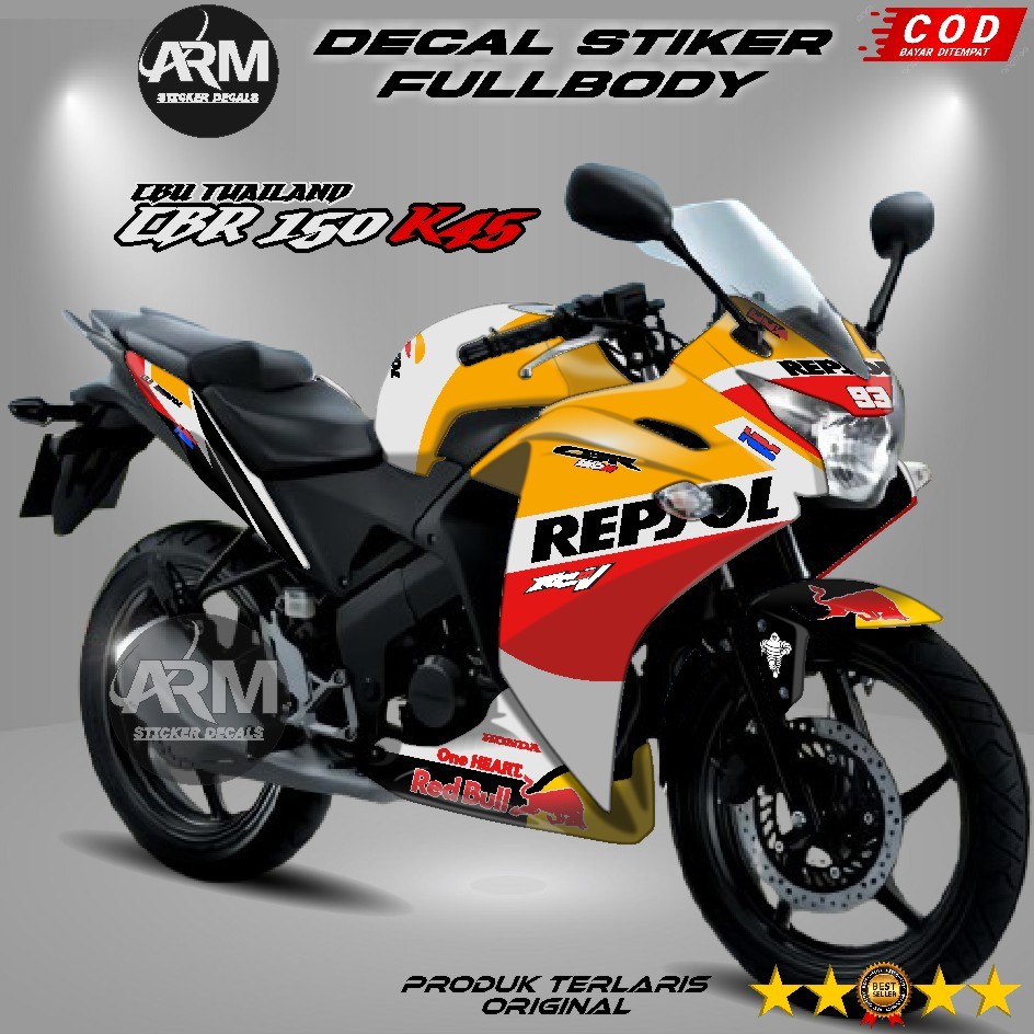 Decal CBR 150 CBU Thailand Decal CBR 150 K45 Motif Repsol