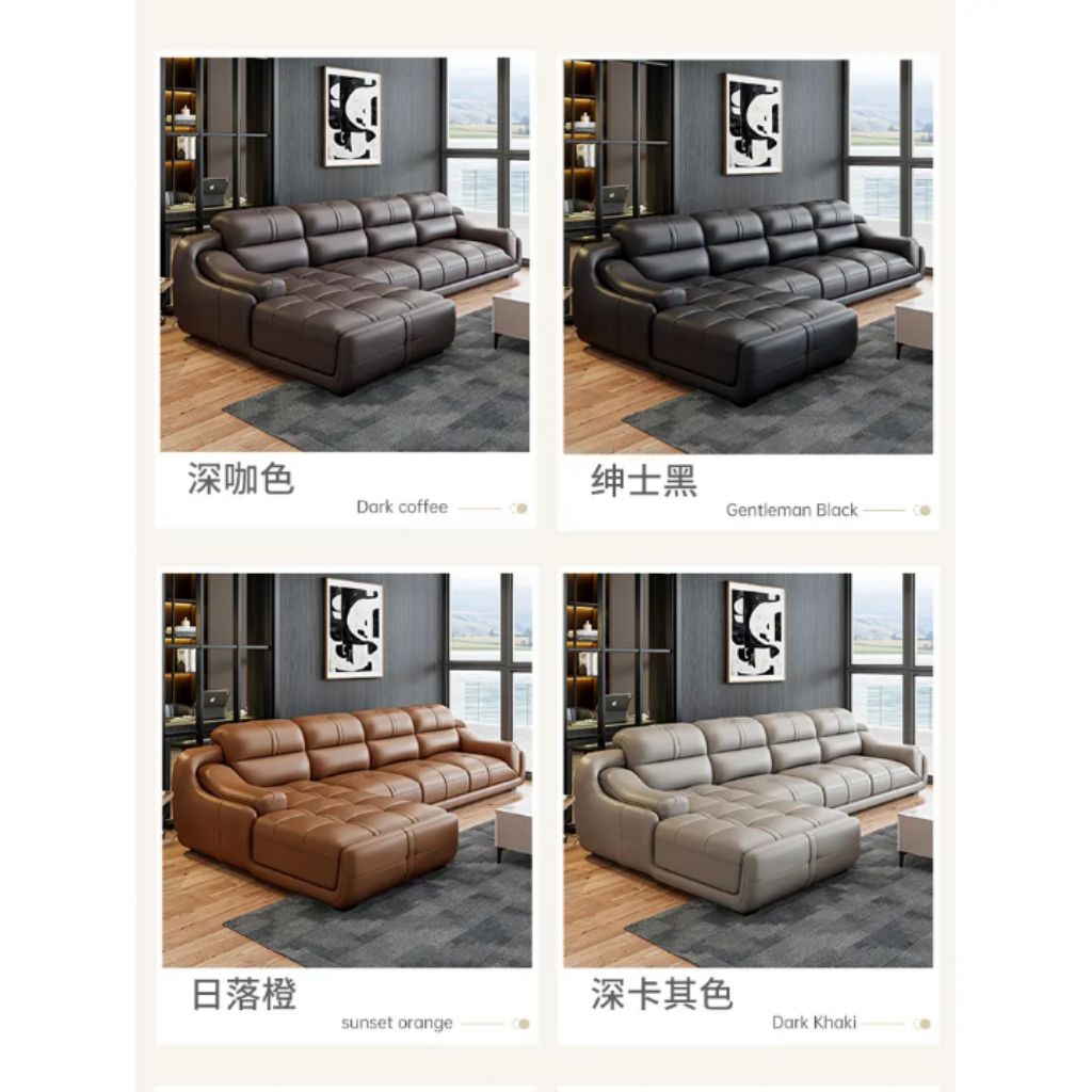 Sofa kulit minimalis modern - sofa mewah letter L
