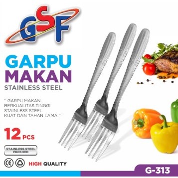 OBRAL MURAH Garpu Makan Stainless GSF 303 Lusinan 12 pcs