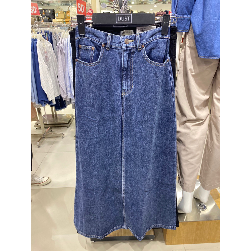 rok span jeans dust ori matahari