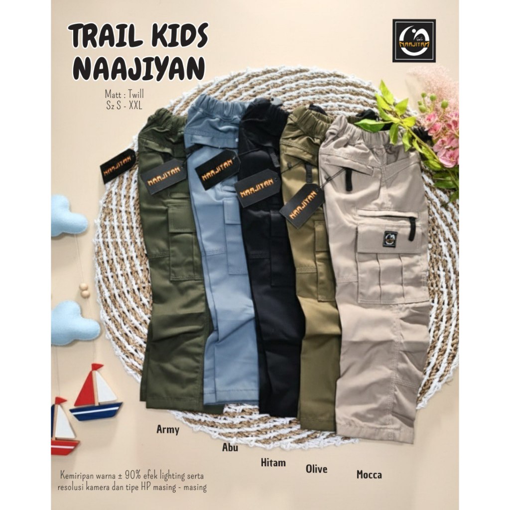 Sirwal Anak Naajiyan Trail Twill Cargo | CELANA SIRWAL CARGO ANAK