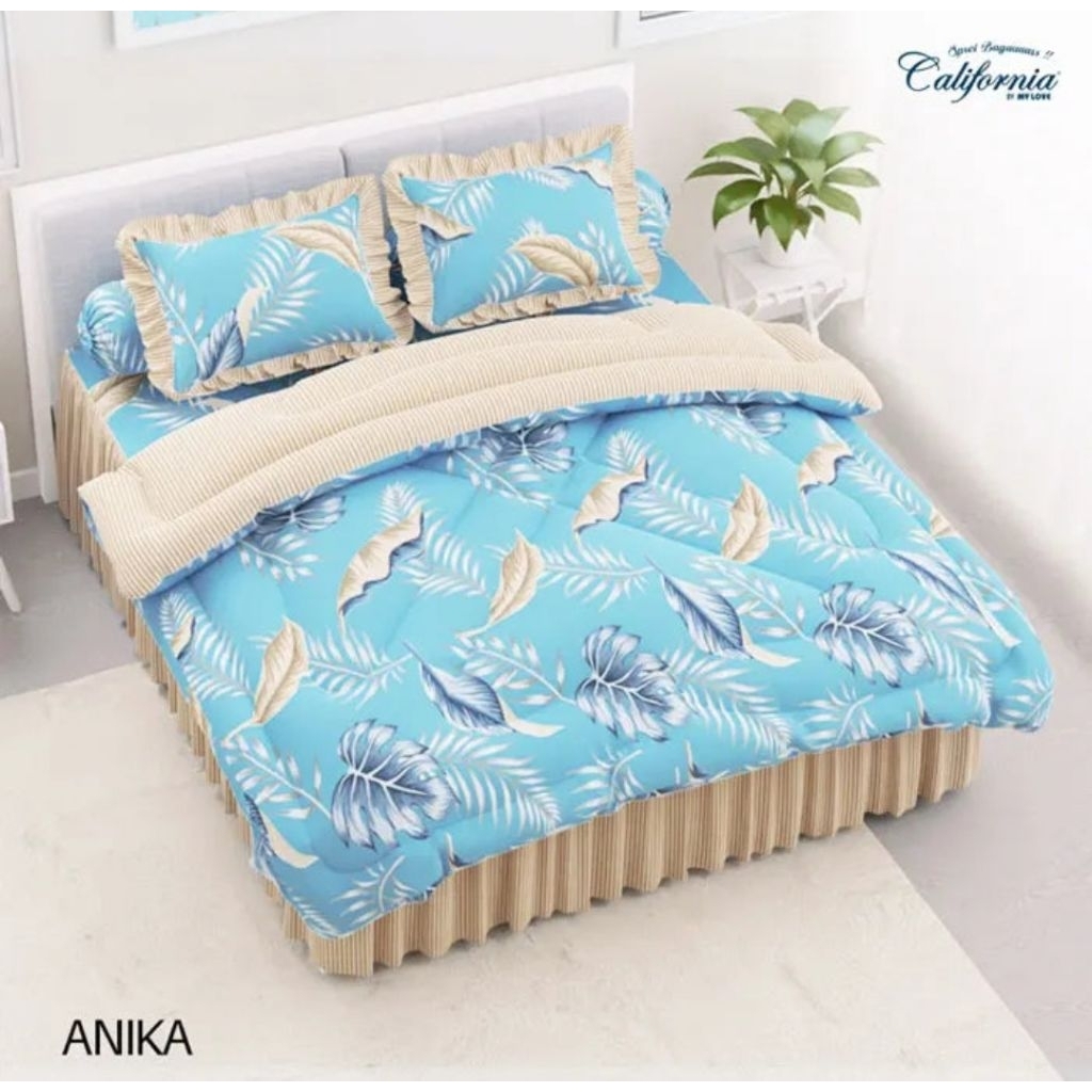 Bedcover 160 Queen Sprei Rumbai California Anika