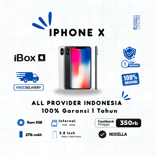 Iphone X IBOX Second Fullset Garansi 12 Bulan