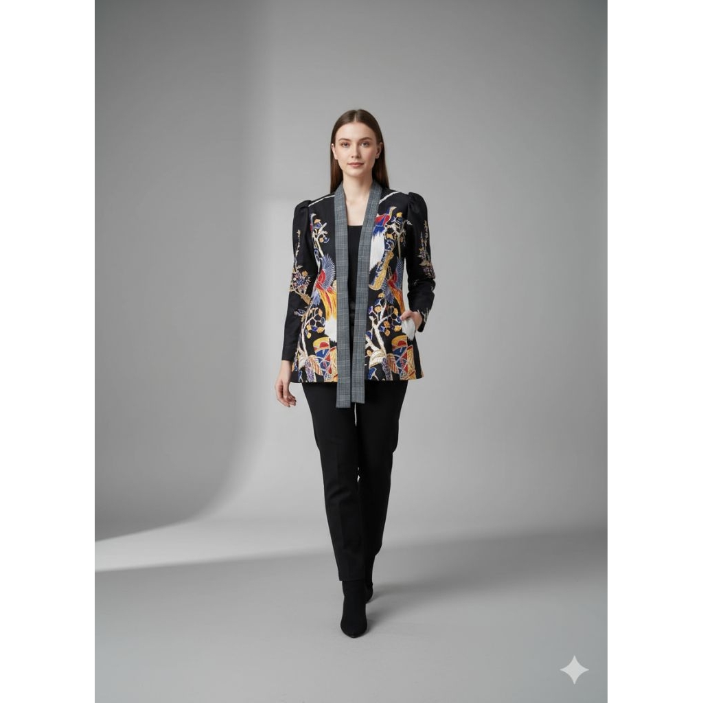 baju batik kerja premium model layali