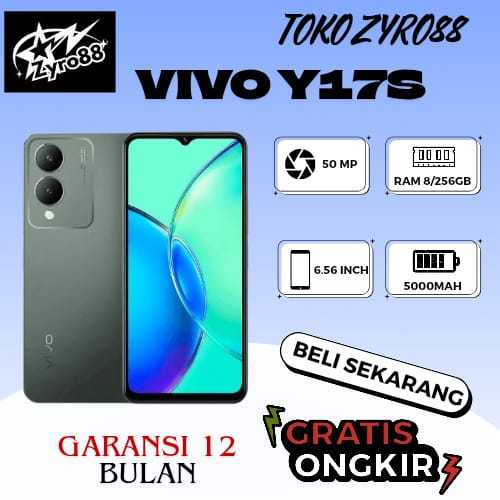 VIVO Y17S RAM 8GB ROM 256GB BERGARANSI 12 BULAN