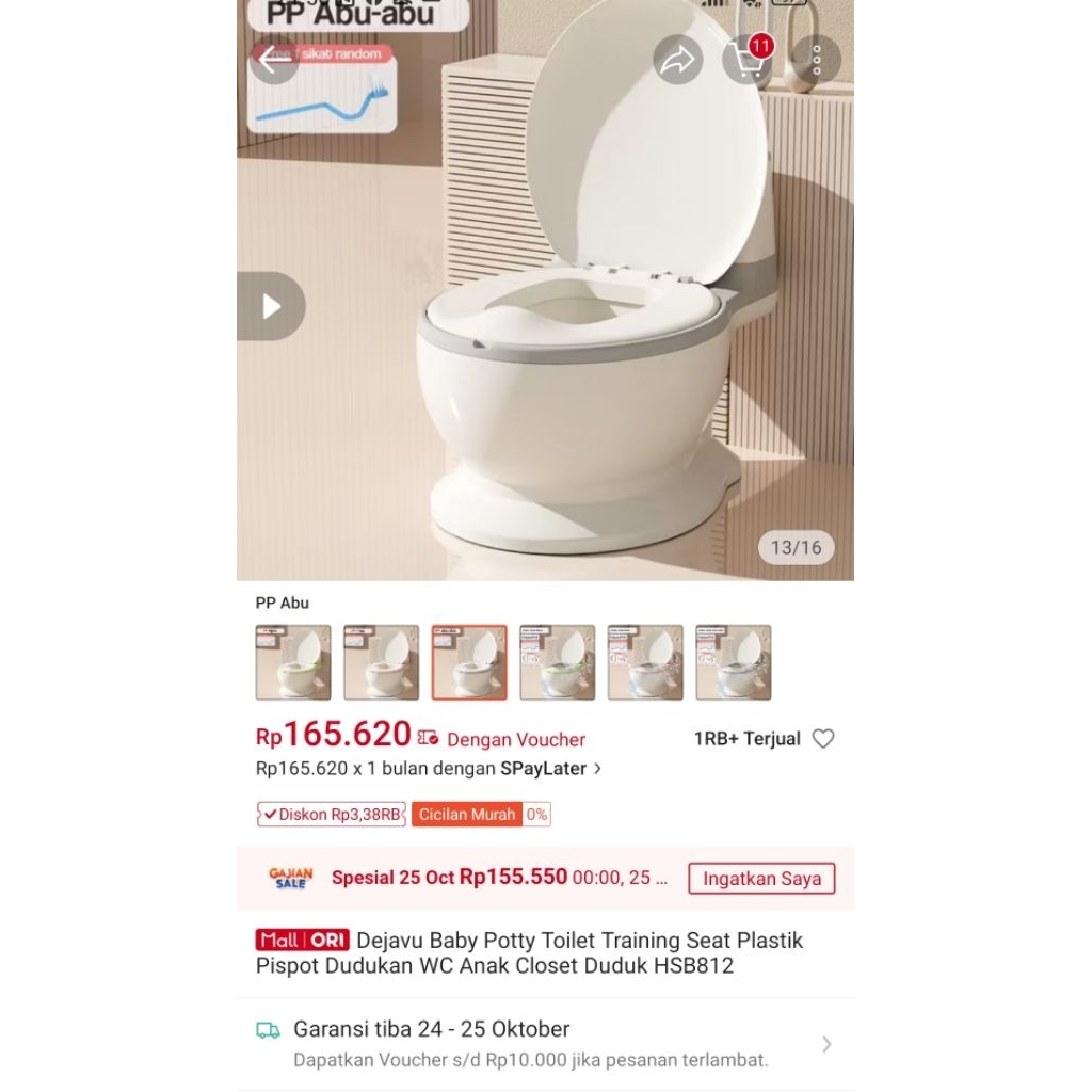 preloved Potty pispot toilet anak wc training anak