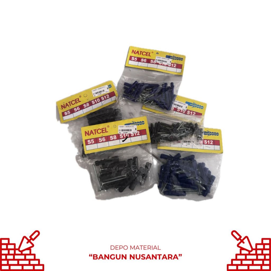 Fisher dan sekrup S5, S6, S8, S10, S12