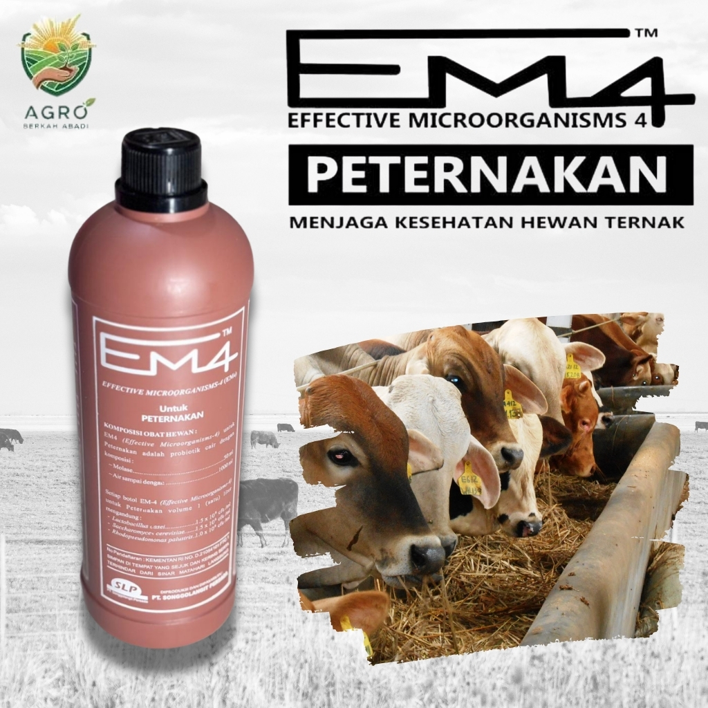 EM4 Peternakan 1 liter stok selalu baru untuk fermentasi pakan ternak
